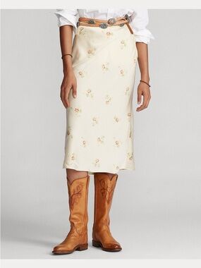 Polo Ralph Lauren Floral Slip Skirt - English Rose